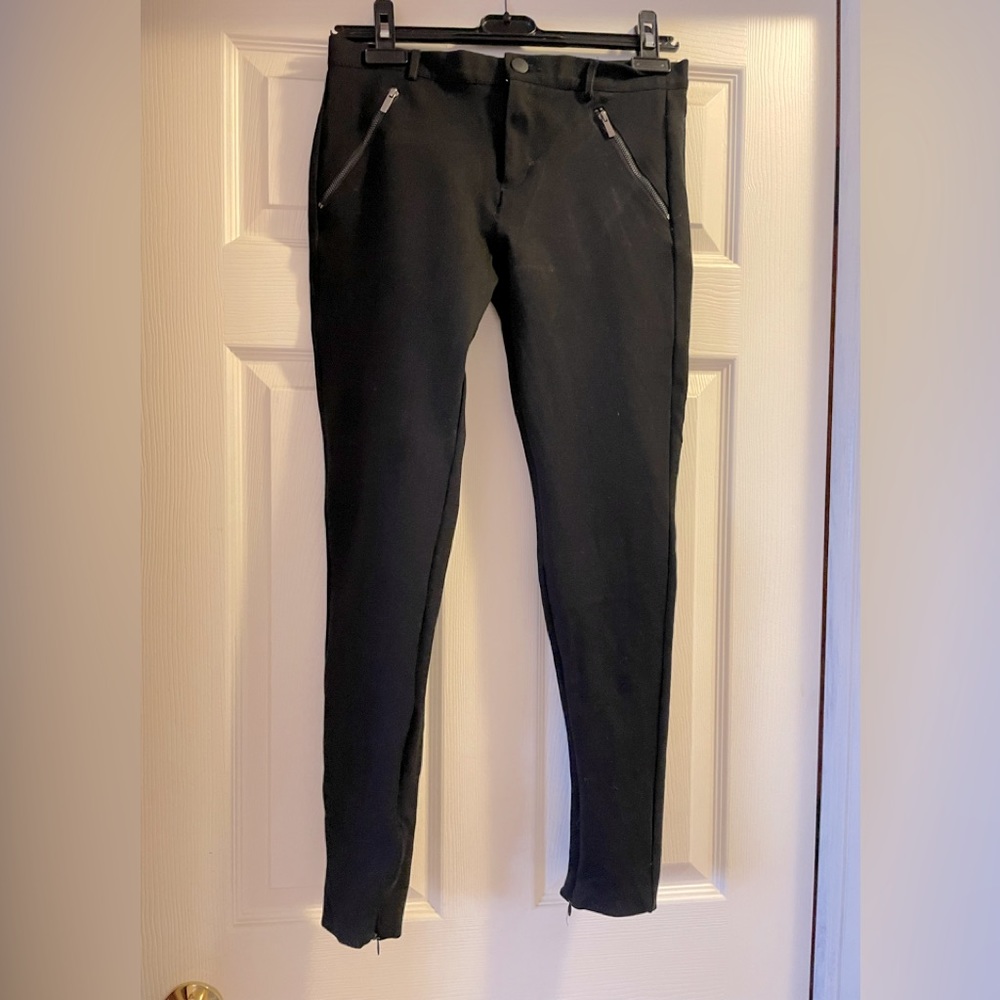 Zara Black Zip Leggings